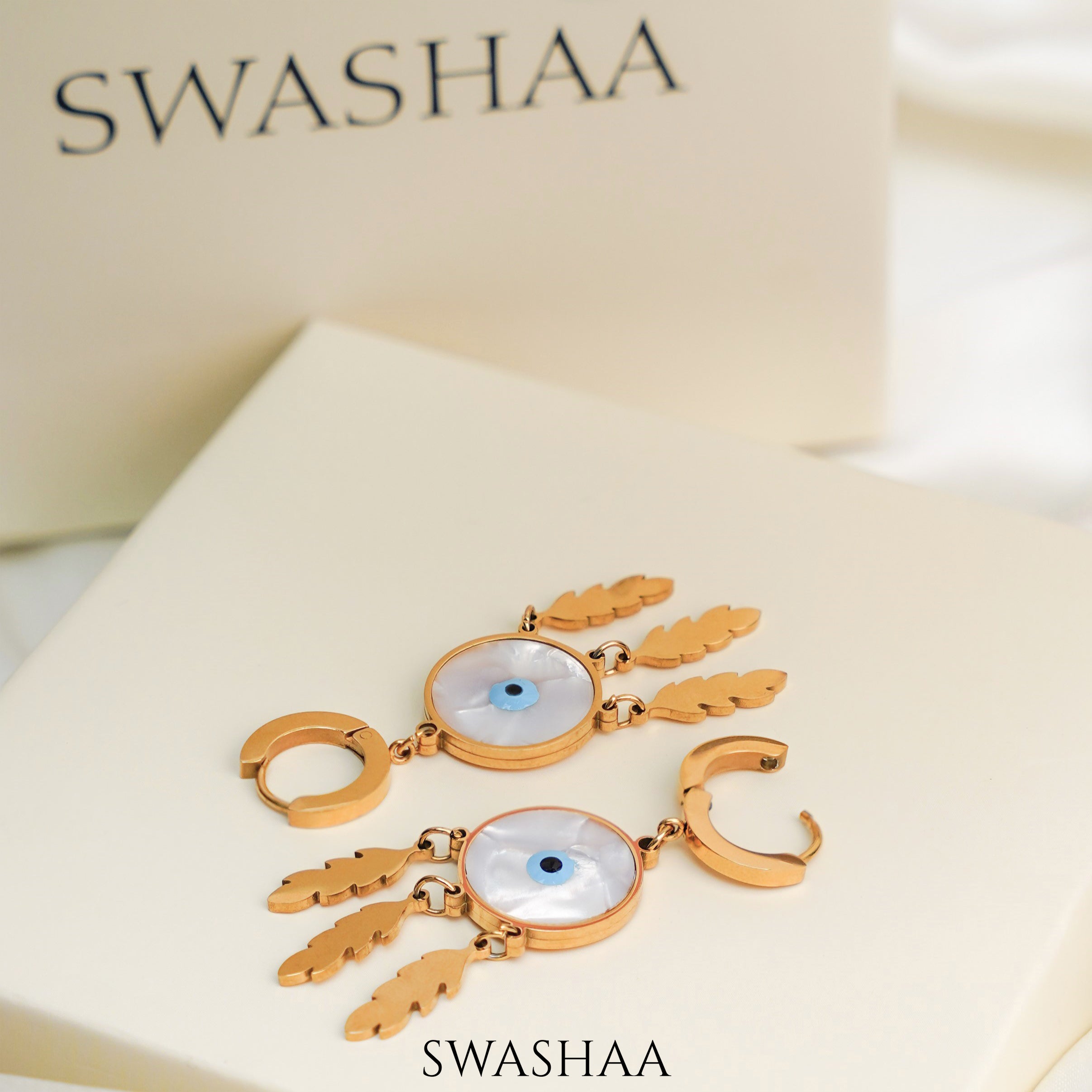 Satori Eye 18K Gold Plated Hoop Earrings