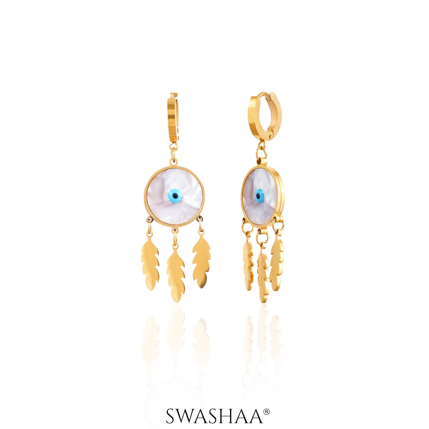 Satori Eye 18K Gold Plated Hoop Earrings