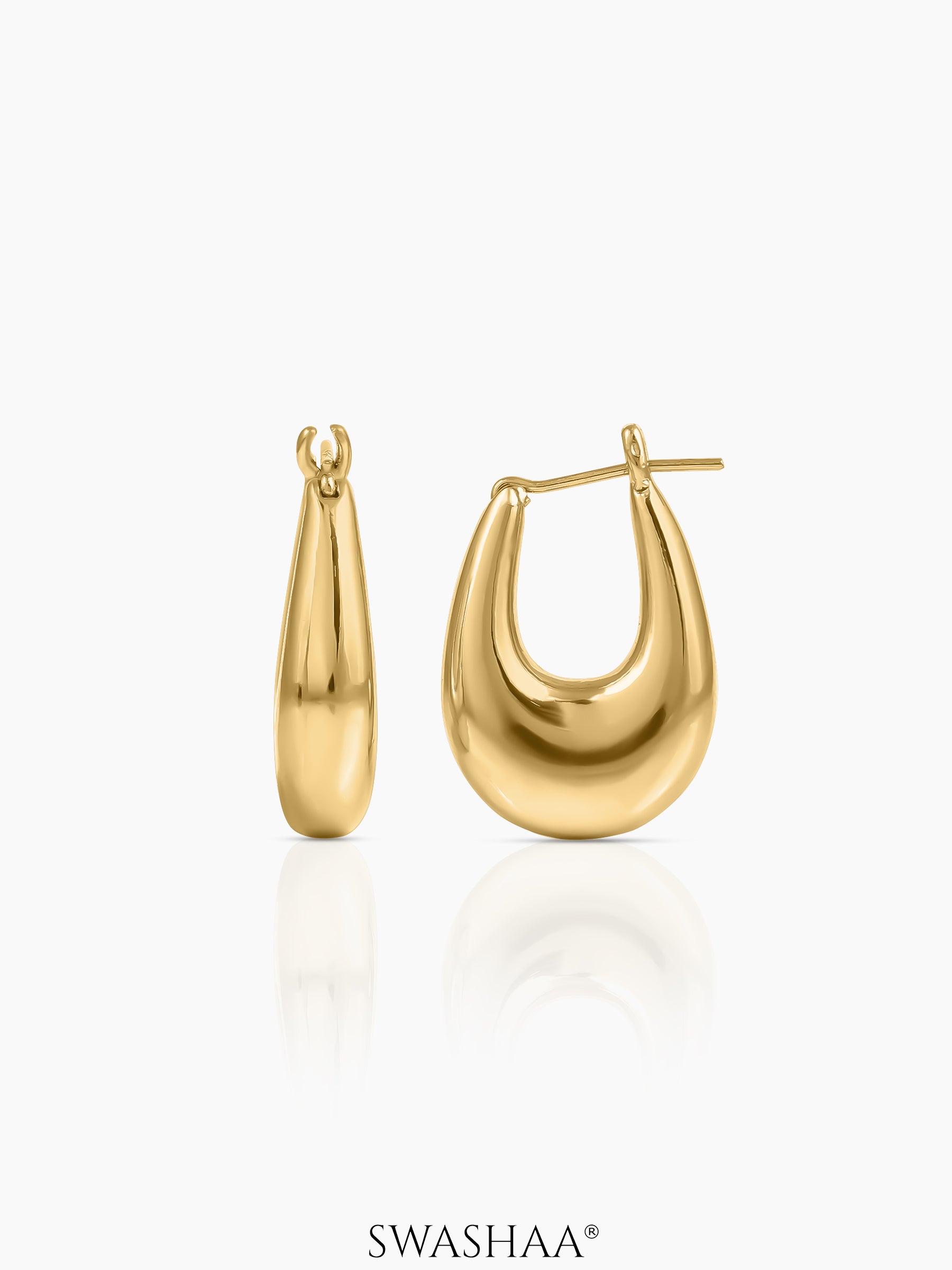 Savannah 18K Gold Plated Hoop Earrings