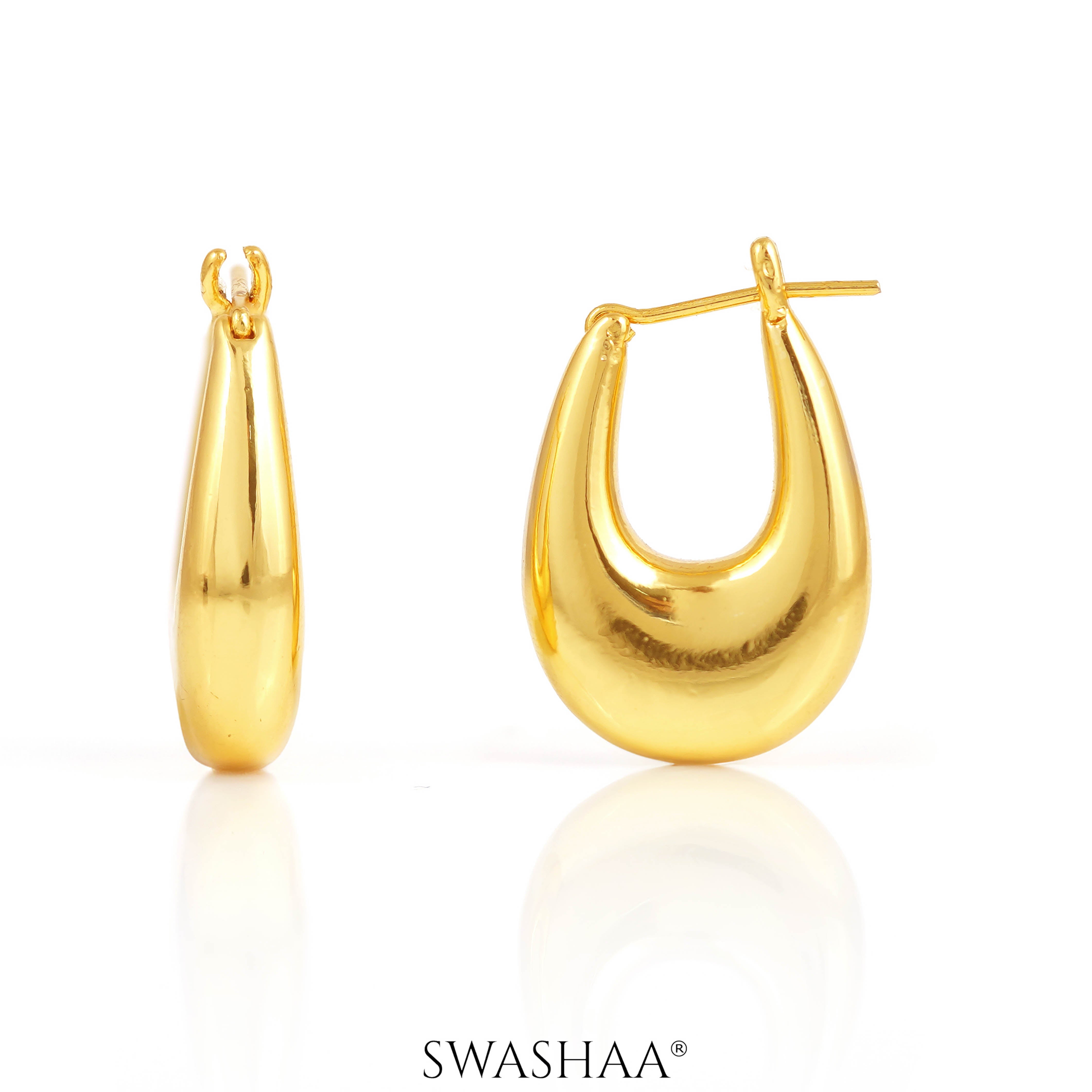 Savannah 18K Gold Plated Hoop Earrings