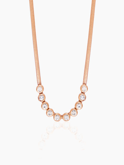 Senorita Diamond Rosegold Plated Necklace