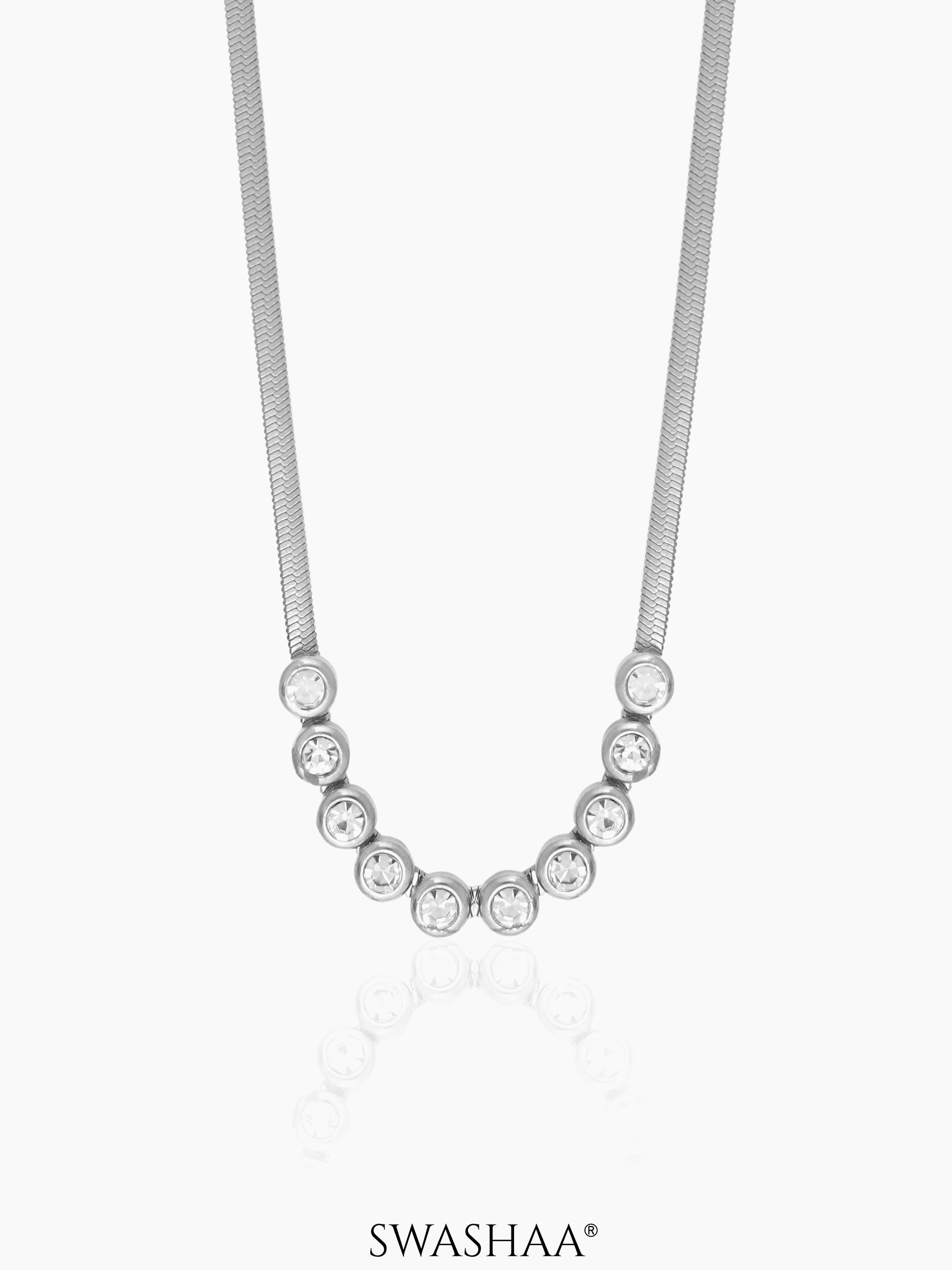 Senorita Diamond Silver Necklace