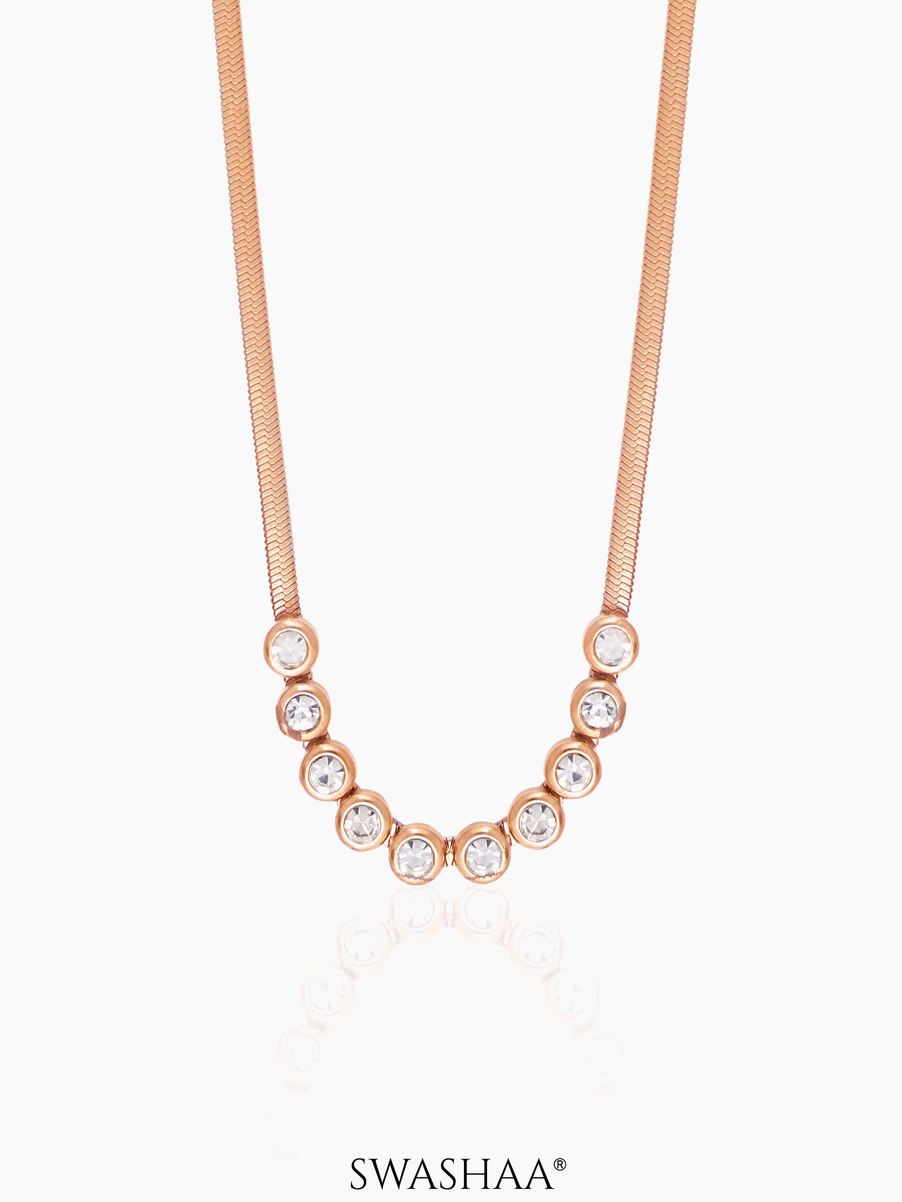 Senorita Diamond Rosegold Plated Necklace