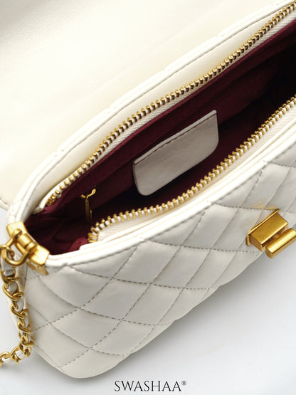 Seraphine Leather Sling Bag - Swashaa