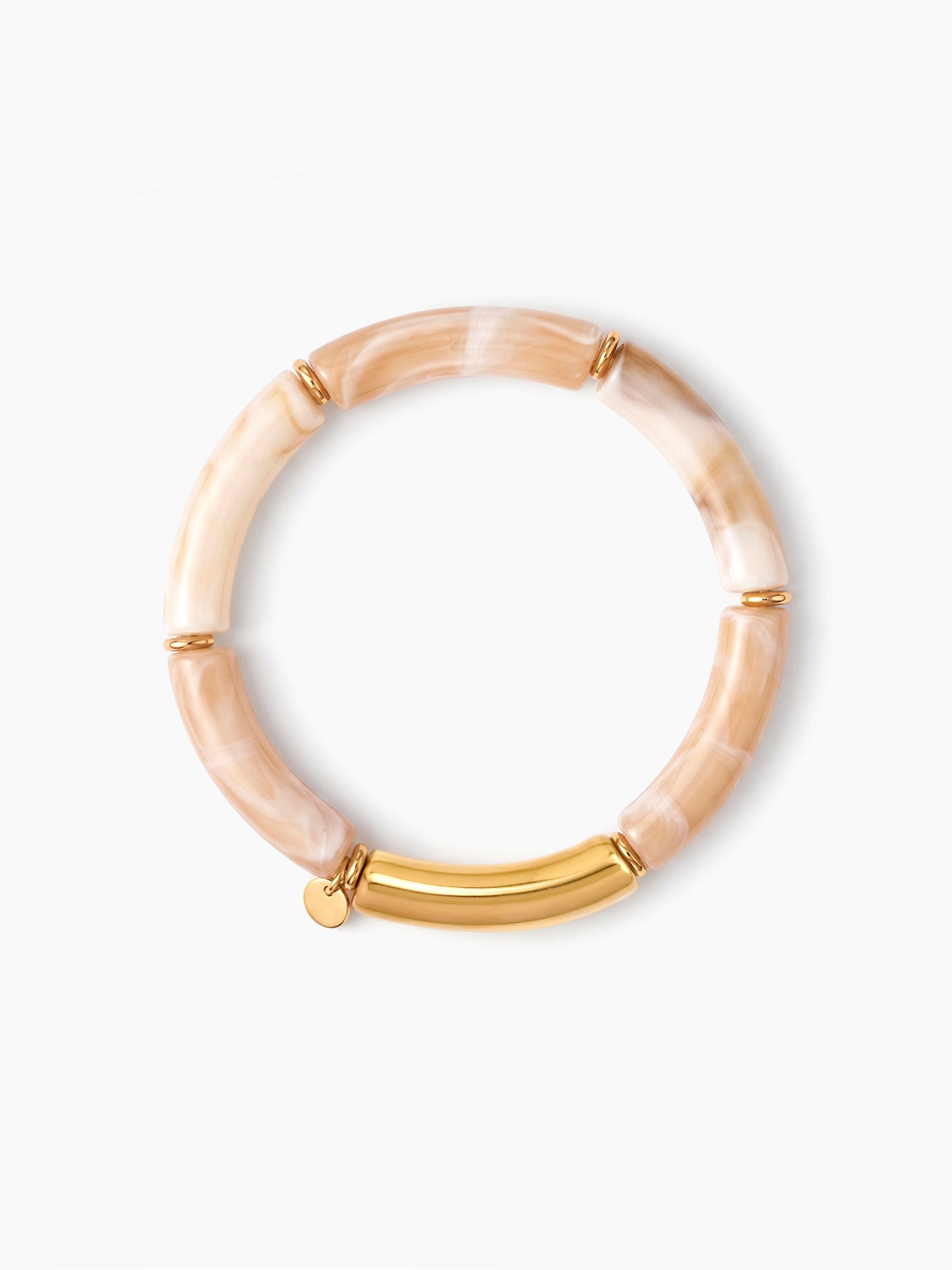 Seravelle Pink Stone 18K Gold Plated Women's Loose Bracelets