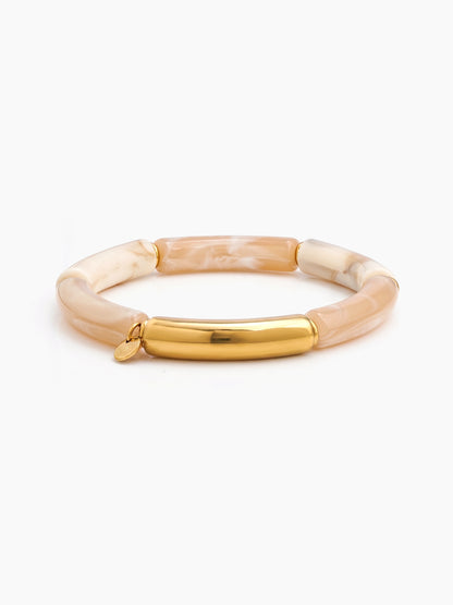 Seravelle Pink Stone 18K Gold Plated Women's Loose Bracelets
