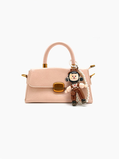 Serena Pink Gloss Leather Mini Bag - Swashaa