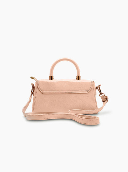 Serena Pink Gloss Leather Mini Bag - Swashaa