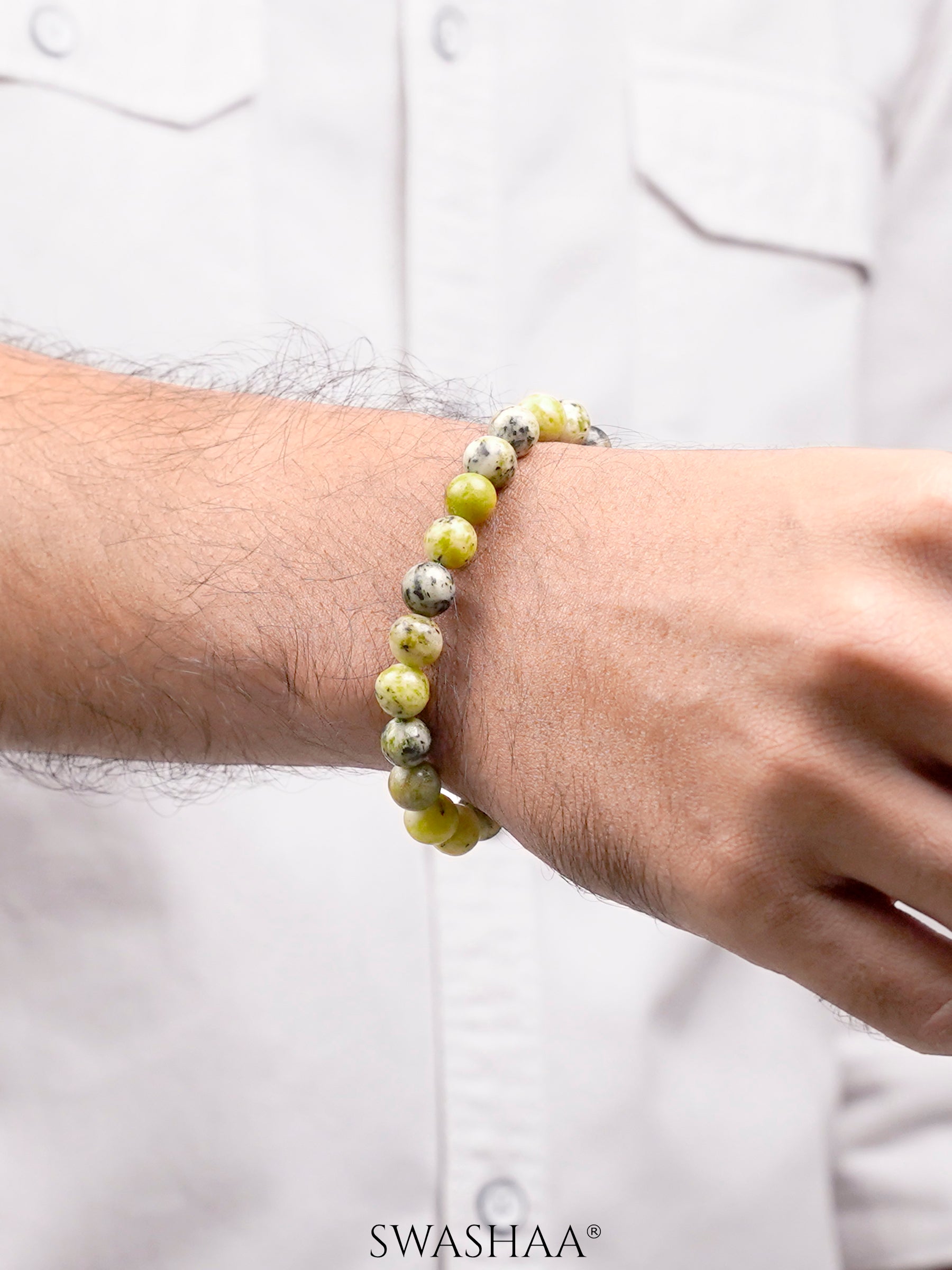 Serpentine Men's Beaded Bracelet