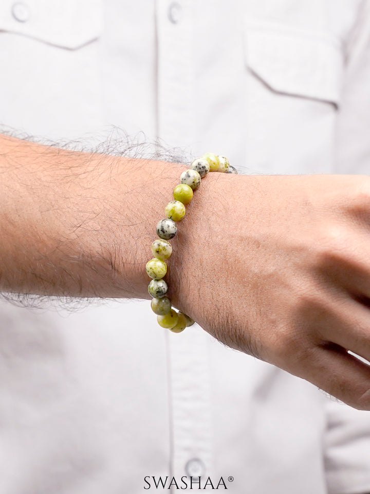 Serpentine Men's Beaded Bracelet