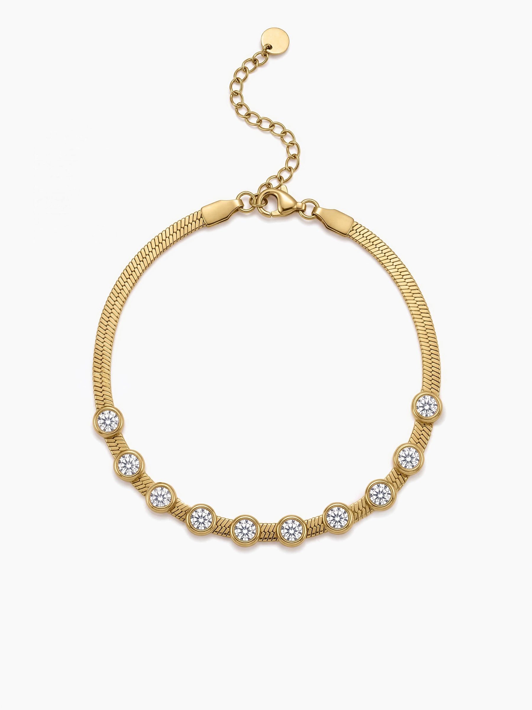Shaan Diamond Solitaire 18K Gold Plated Rakhi