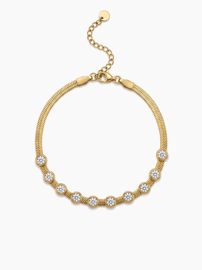 Shaan Diamond Solitaire 18K Gold Plated Rakhi