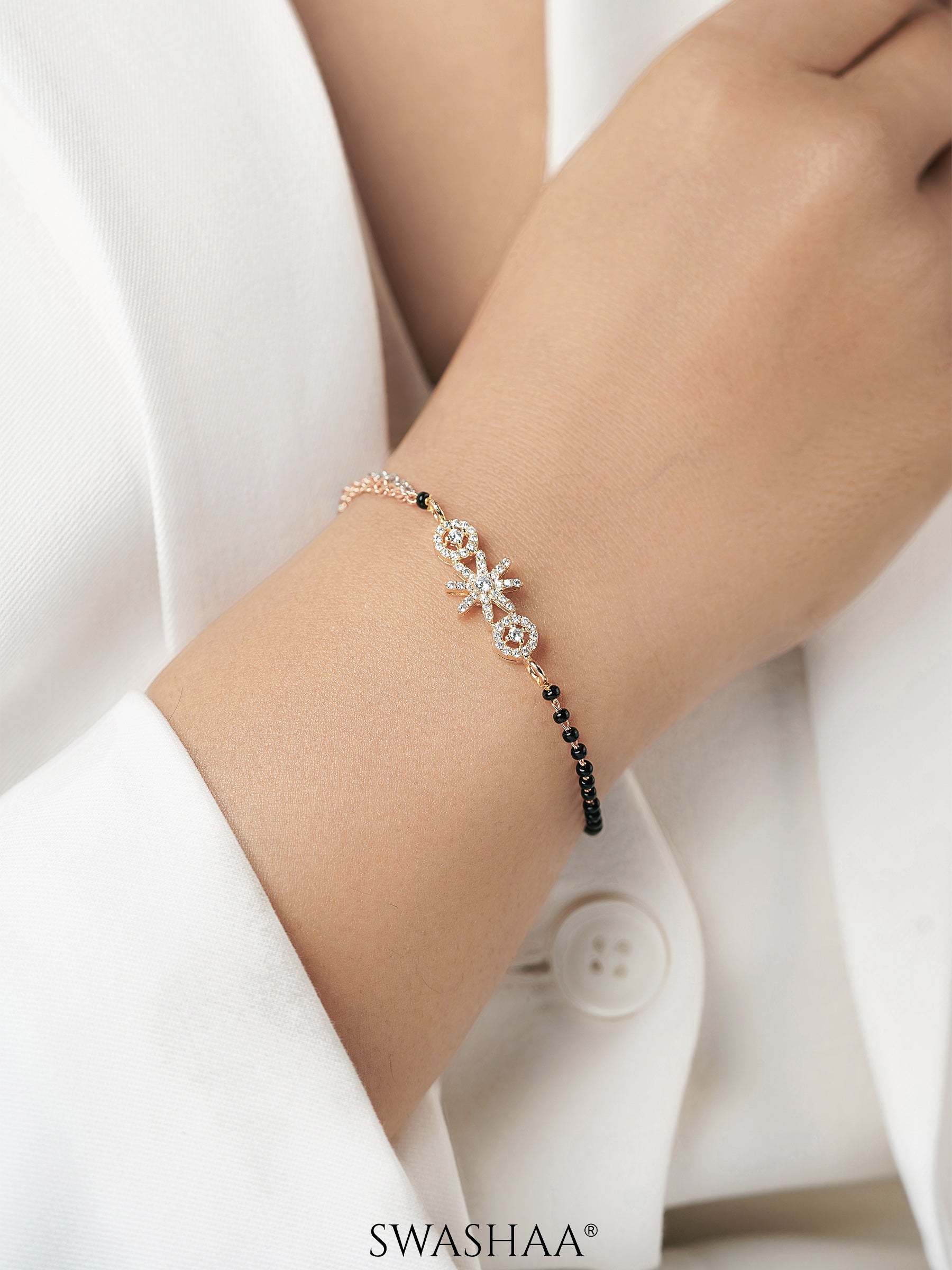 Shaya Rosegold Plated Mangalsutra Bracelet