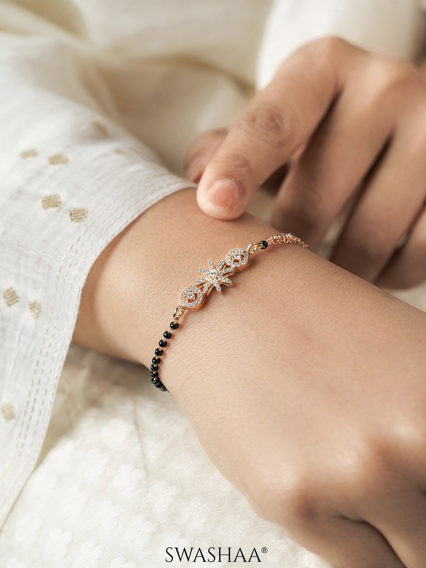 Shaya Rosegold Plated Mangalsutra Bracelet