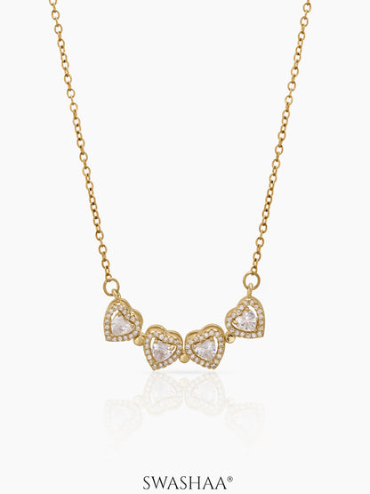 Shiny Clover Solitaire Necklace - Swashaa