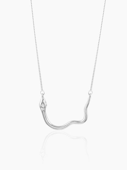 Sienna Snake Silver Necklace