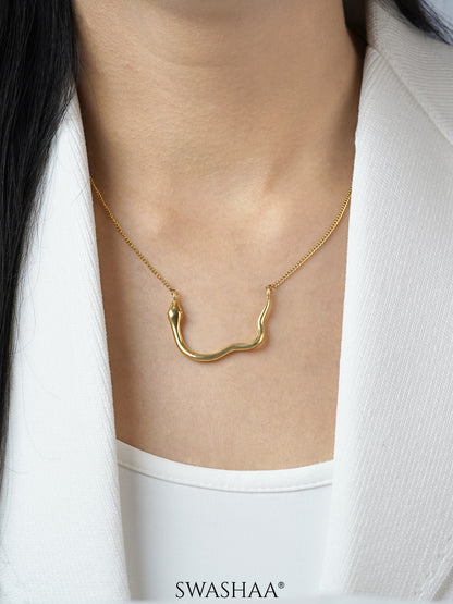 Sienna Snake 18K Gold Plated Necklace