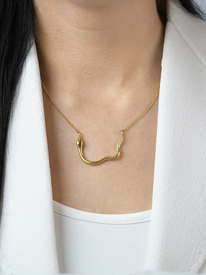 Sienna Snake 18K Gold Plated Necklace