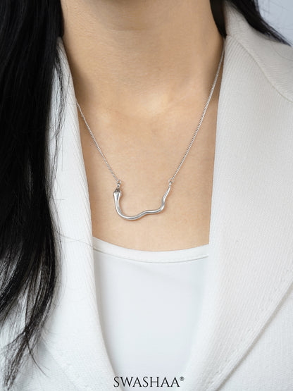 Sienna Snake Silver Necklace