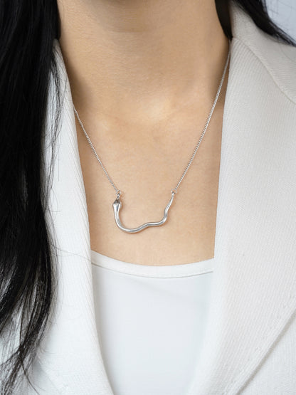 Sienna Snake Silver Necklace