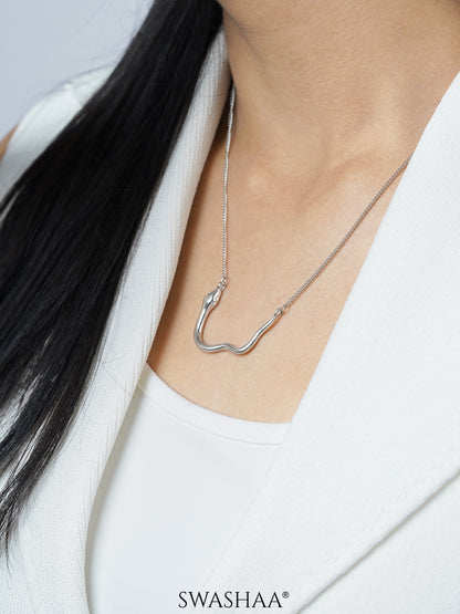 Sienna Snake Silver Necklace