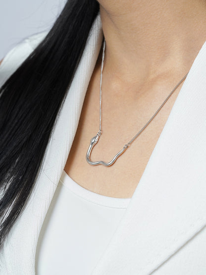 Sienna Snake Silver Necklace