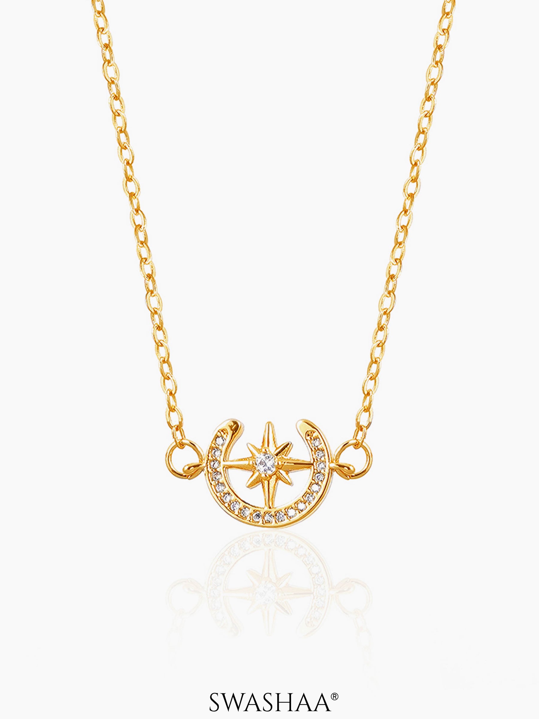 Simini Delicate Celestial 18K Gold Plated Necklace