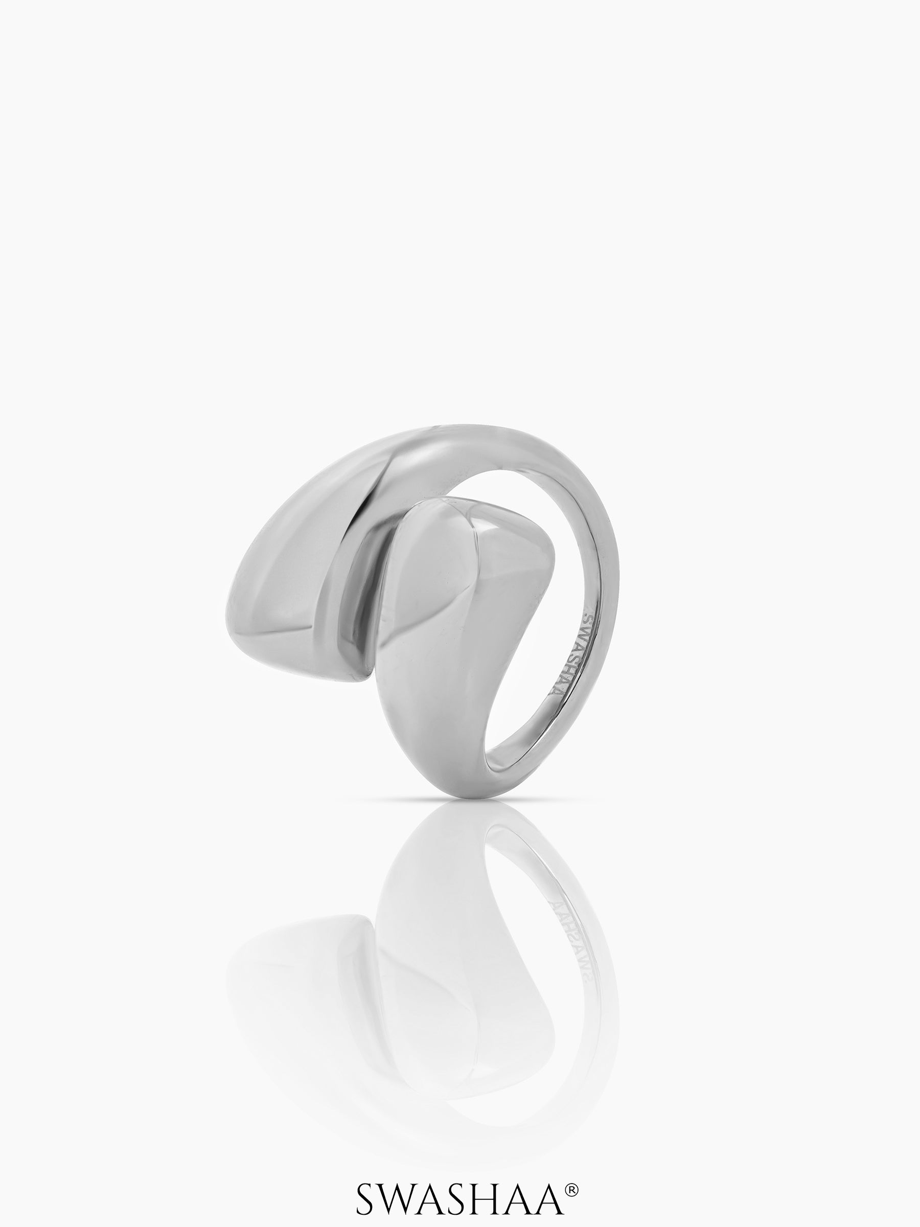 Siona Fluid Bold Curve Silver Ring