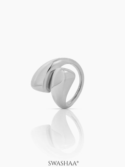 Siona Fluid Bold Curve Silver Ring