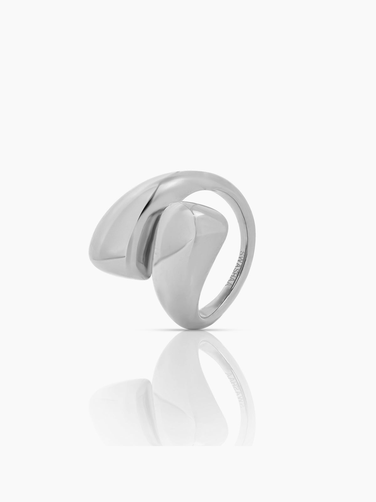 Siona Fluid Bold Curve Silver Ring