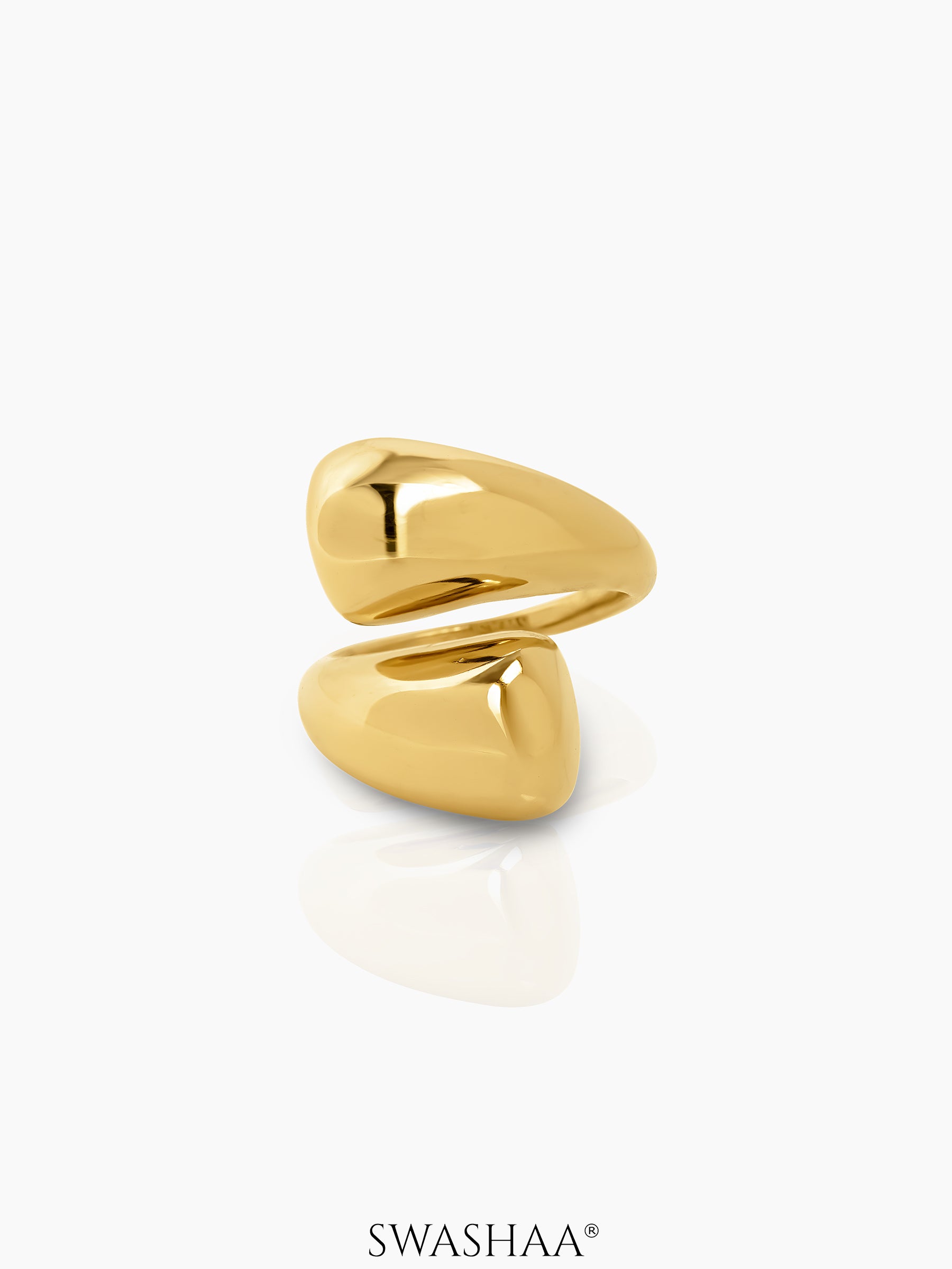 Siona Fluid Bold Curve 18K Gold Plated Ring