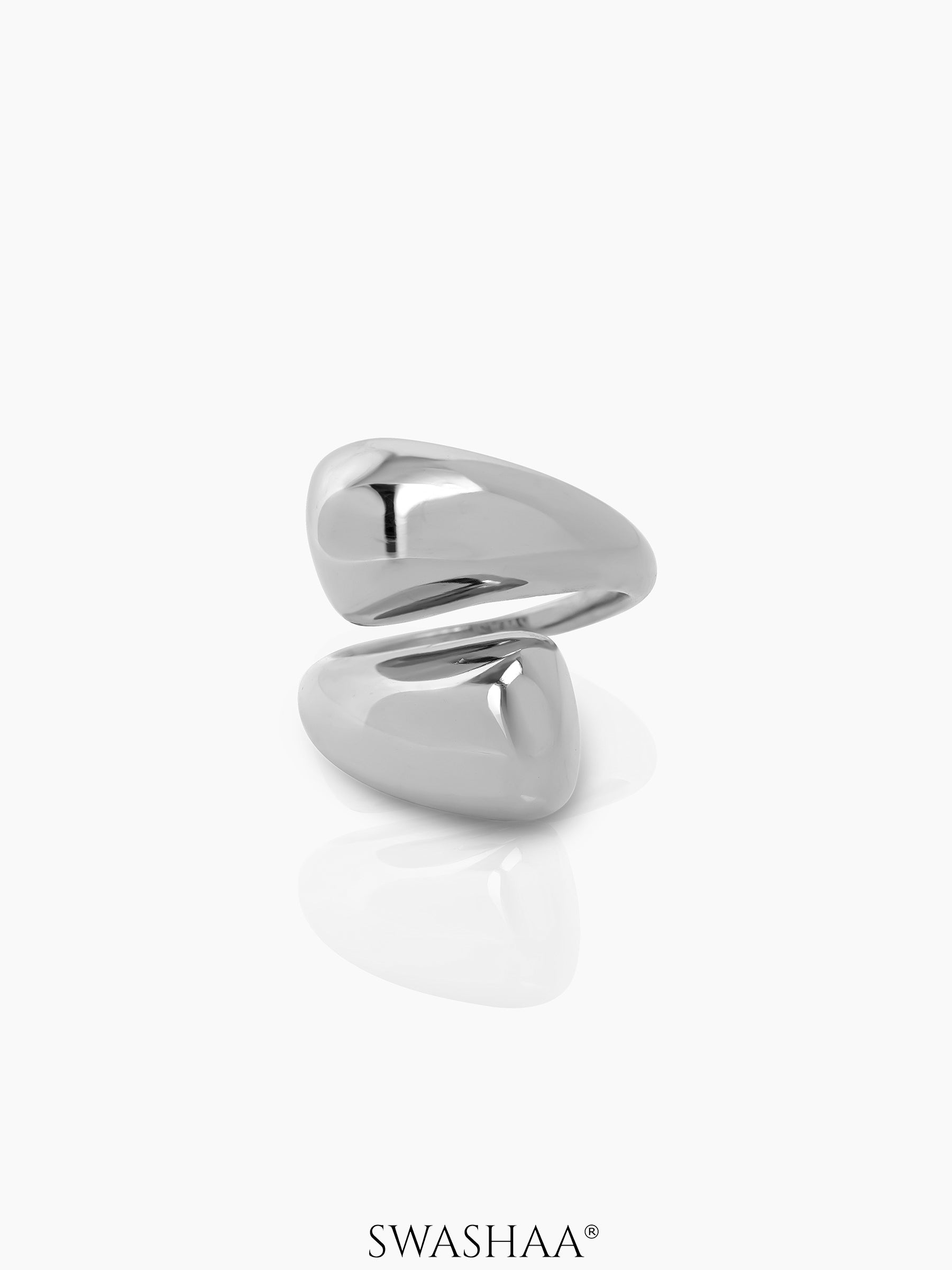 Siona Fluid Bold Curve Silver Ring