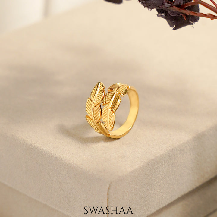 Sira Leaf 18K Gold Plated Ring
