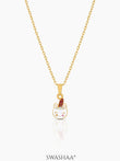 Smiley Unicorn 18K Gold Plated Kid's Pendant Necklace