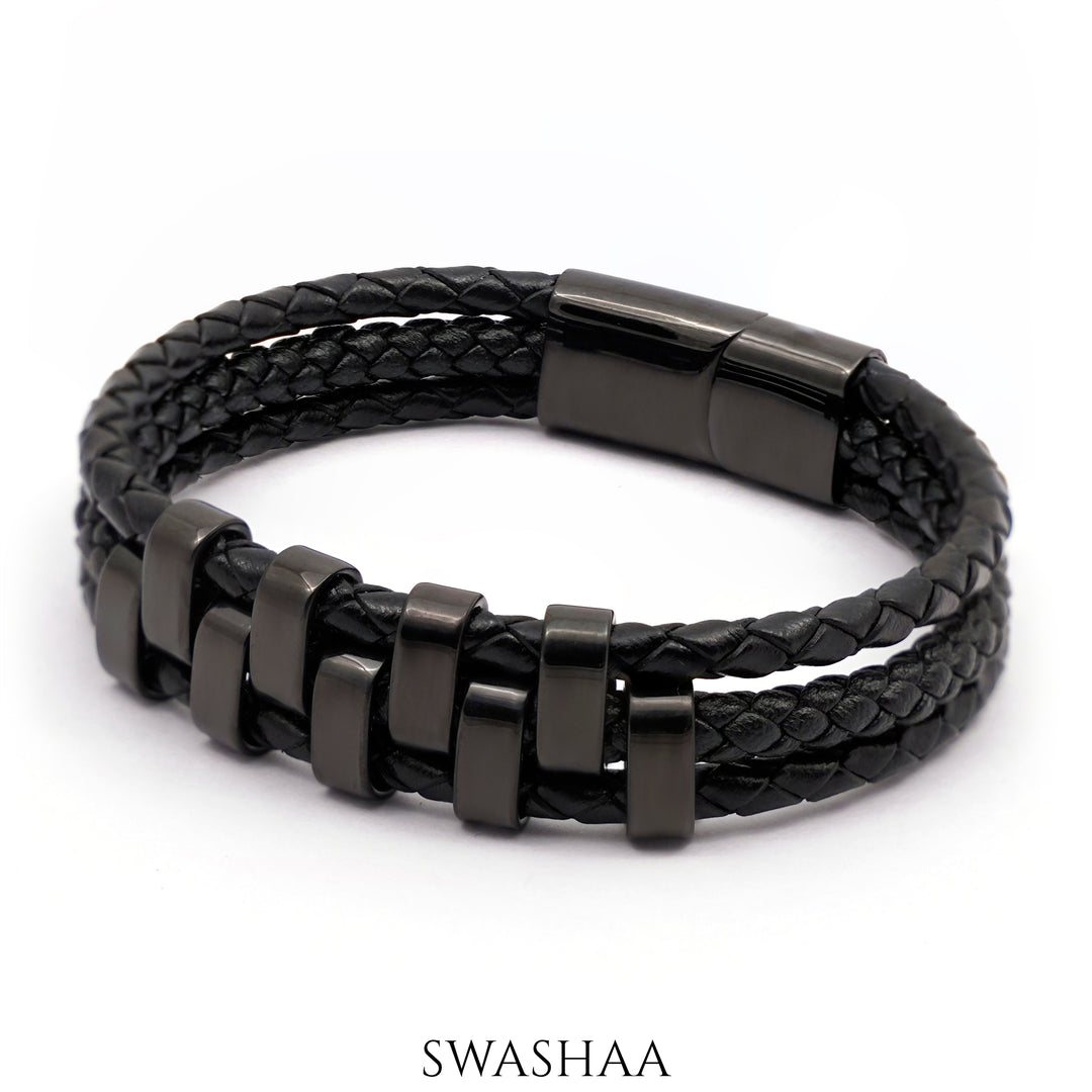 Sol Men's Leather Bracelet