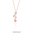 Solitaire Rose Rosegold Plated Necklace