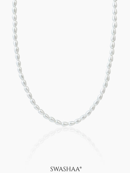 Soren White Oval Pearl Women's Chain