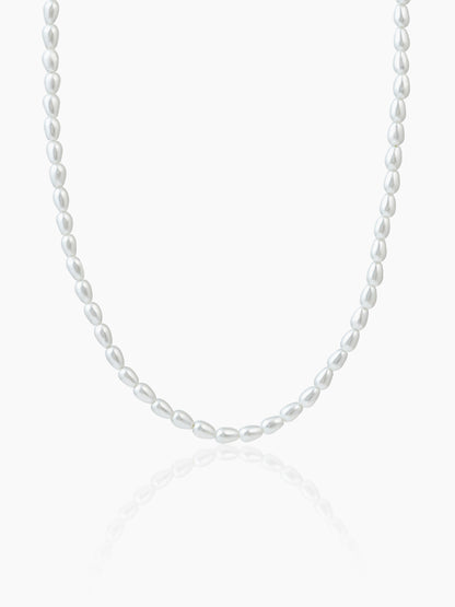 Soren White Oval Pearl Women's Chain