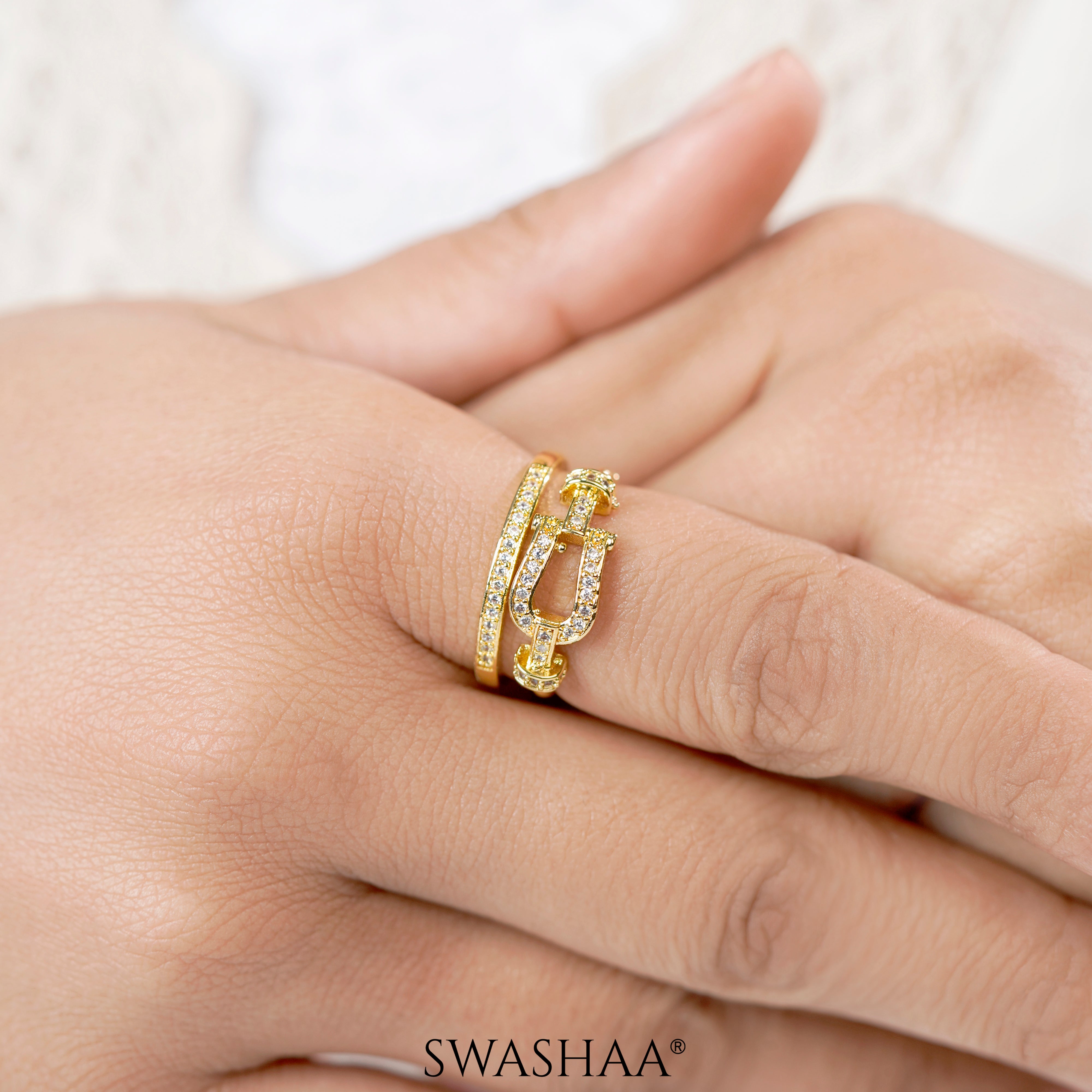 Sparkle 14K Gold Plated Ring