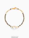 Square Solitaire 18K Gold Plated Mangalsutra Bracelets