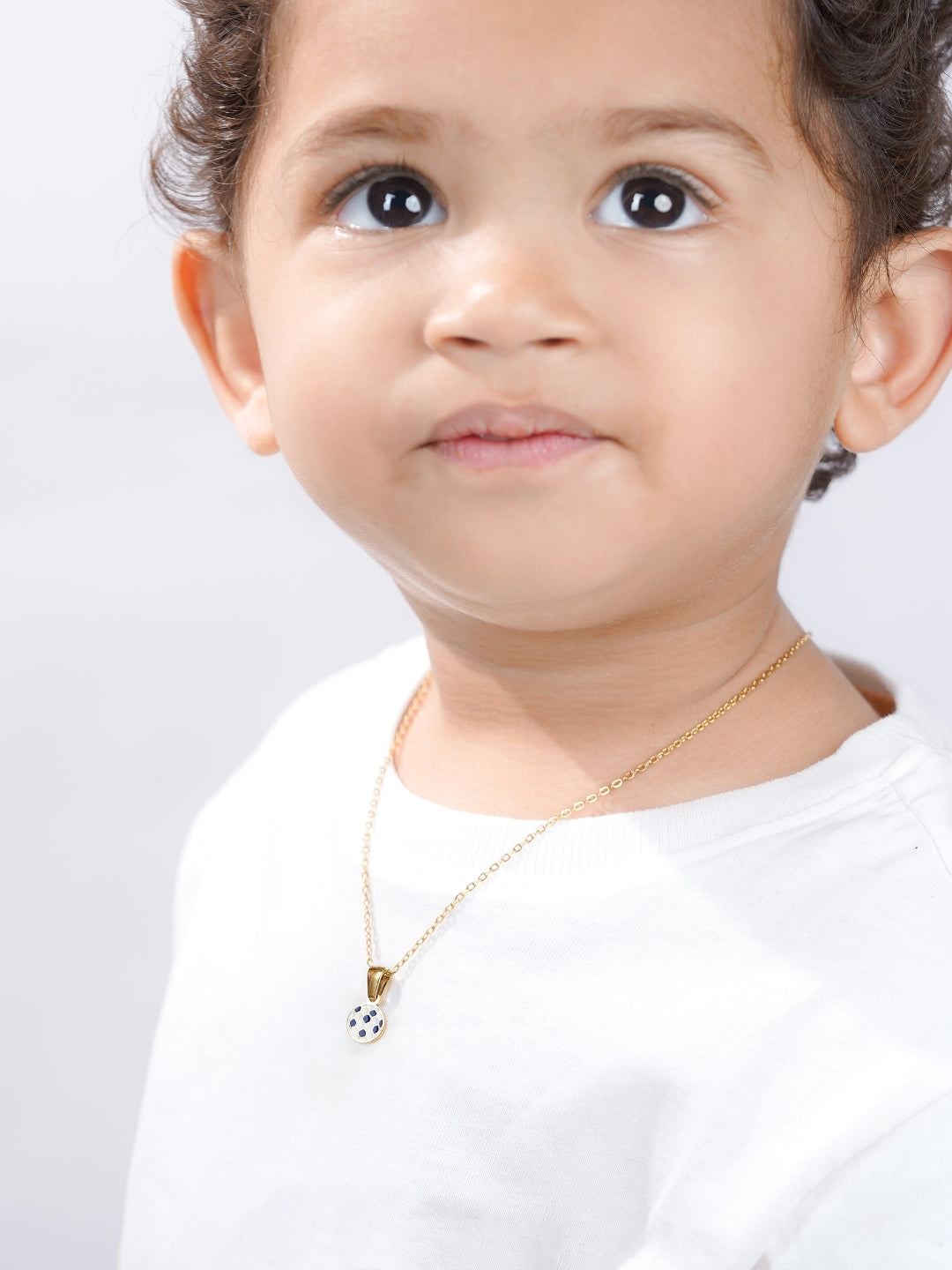 Striker Football Charm 18K Gold Plated Kid's Chain Pendant Necklace