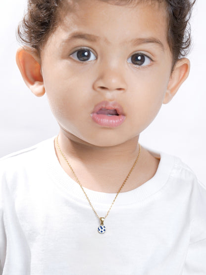 Striker Football Charm 18K Gold Plated Kid's Chain Pendant Necklace