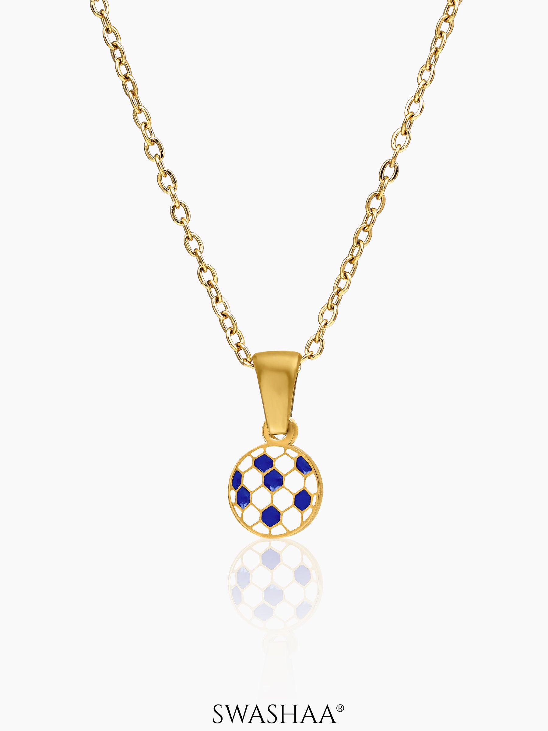 Striker Football 18K Gold Plated Kid's Chain Pendant