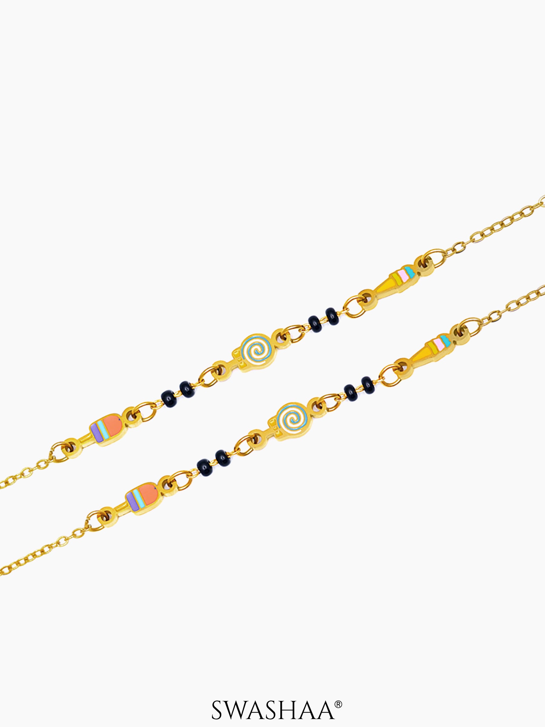 Sugar Bliss Charm 18K Gold Plated Kid's Nazariya Loose Bracelet