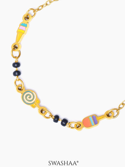 Sugar Bliss 18K Gold Plated Kid's Nazariya Bracelet