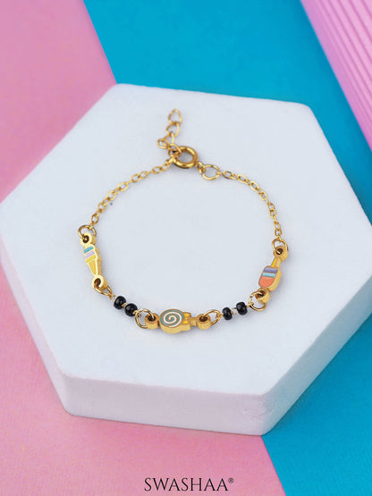 Sugar Bliss 18K Gold Plated Kid's Nazariya Bracelet