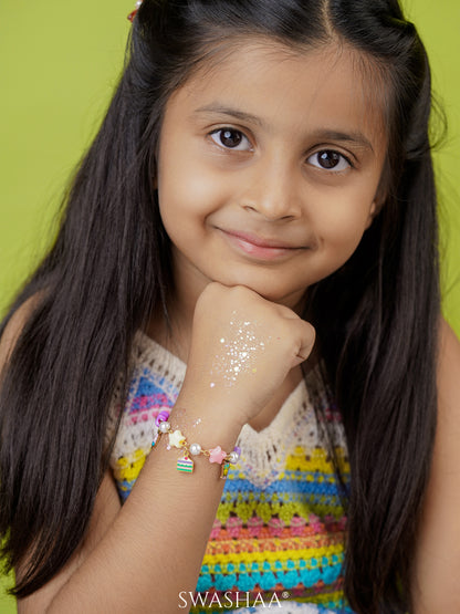 Super Stars Charms 18K Gold Plated Kid's Loose Bracelet