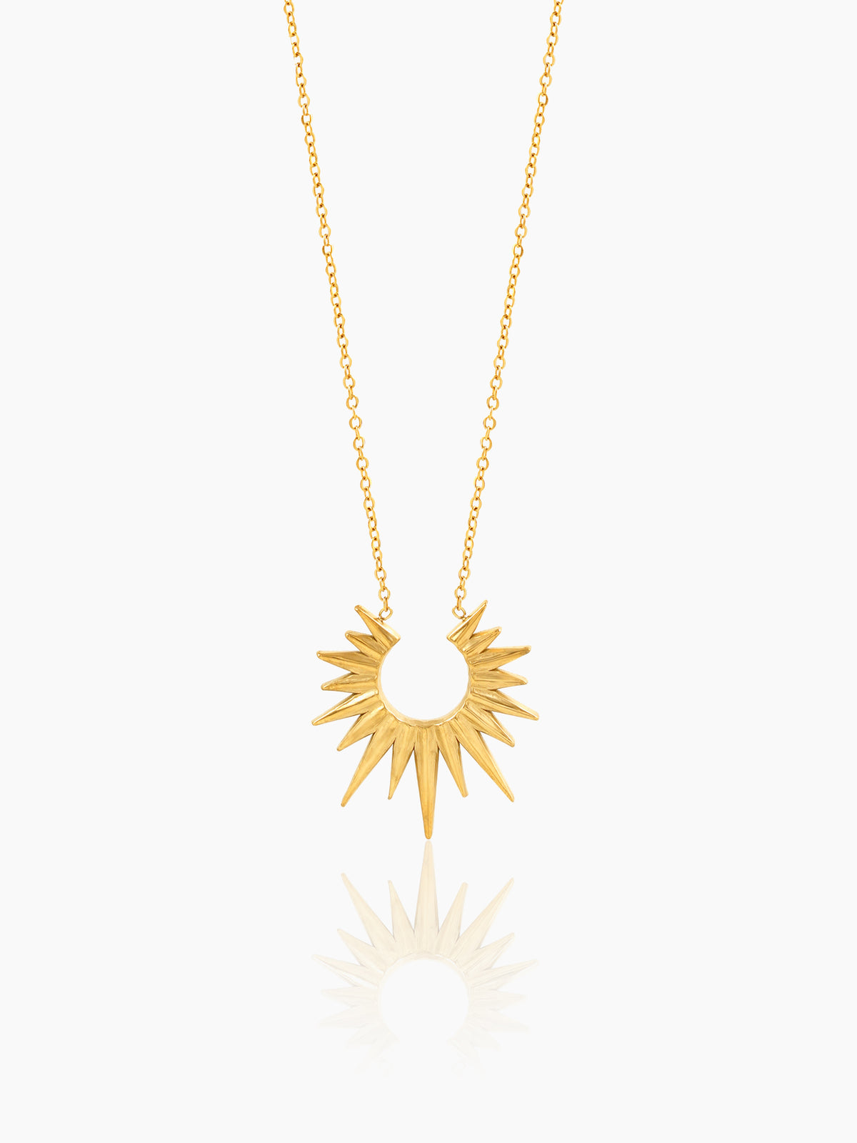 Suri Sunburst Charm 18K Gold Plated Necklace