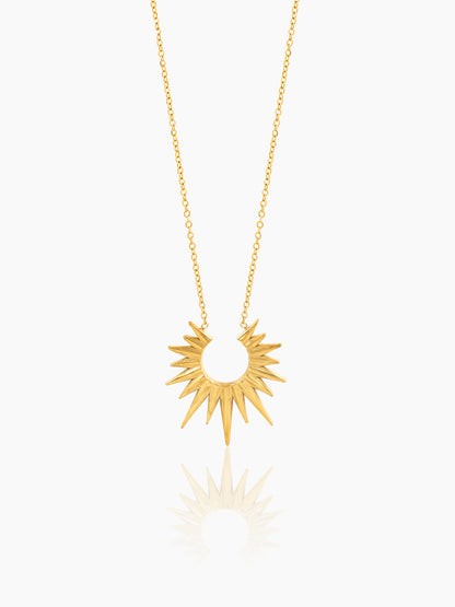 Suri Sunburst Charm 18K Gold Plated Necklace