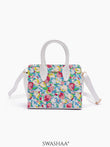 Sweet Scent Blue Leather Sling Bag
